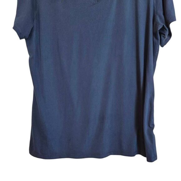 Athletic Works Women's Navy Poly/Spandex V-Neck Short Sleeve T-shirt - Picture 4 of 9
